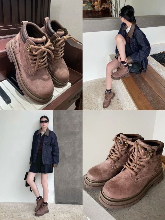 圆头 系带 皮革