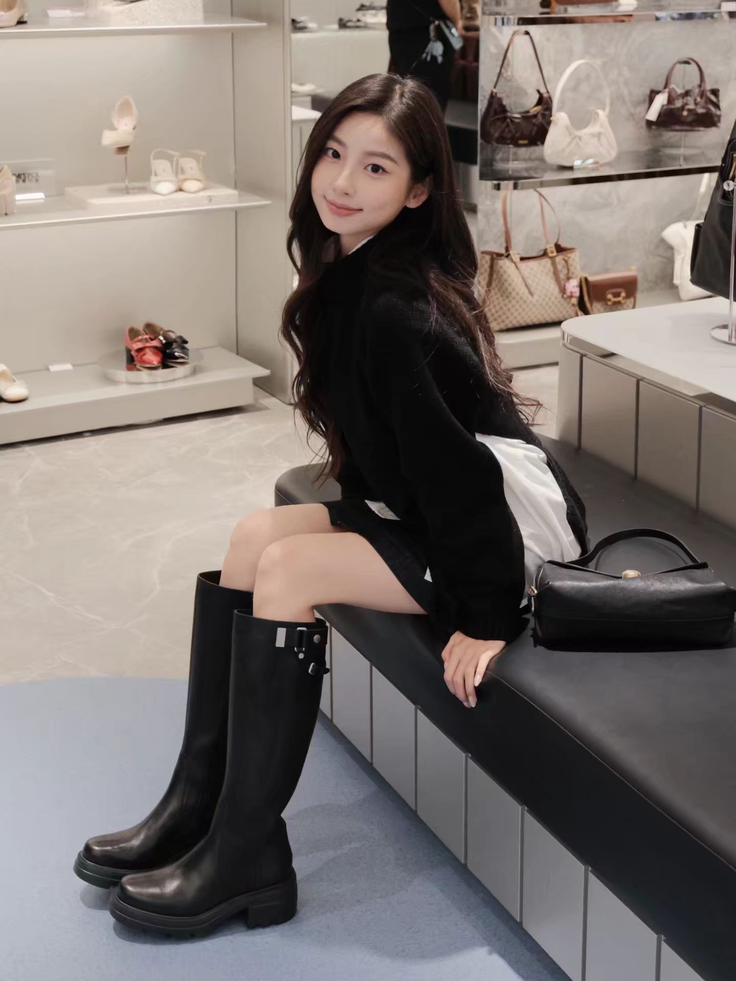 毛纺 基础袖 细针 韩系休闲 休闲  - VALI鞋履AI设计主图