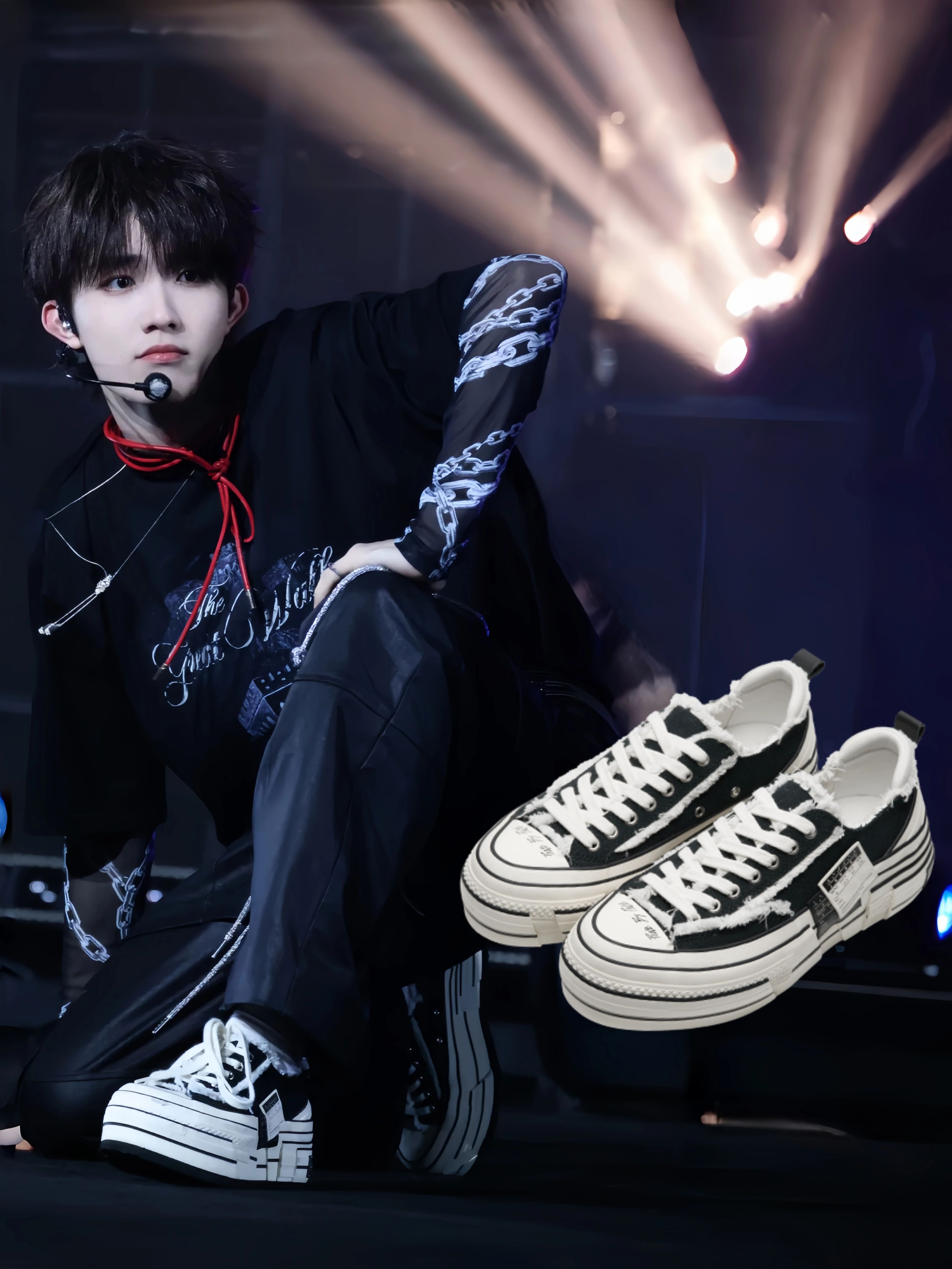 针织面料 H型 基础袖 满印&循环 边缘装饰 基础绳带  - VALI鞋履AI设计主图