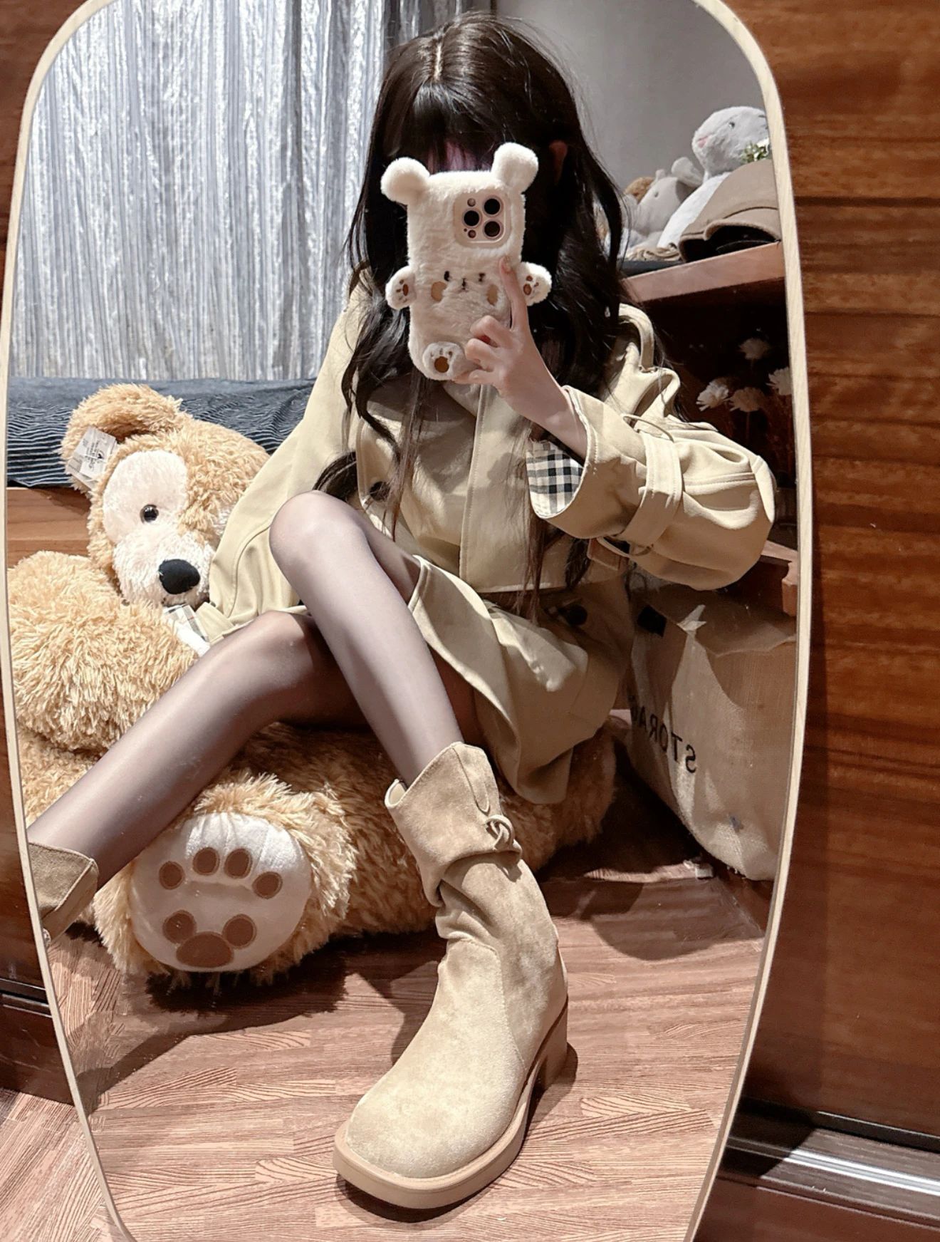 中跟 粗跟 圆头 皮革  - VALI鞋履AI设计主图