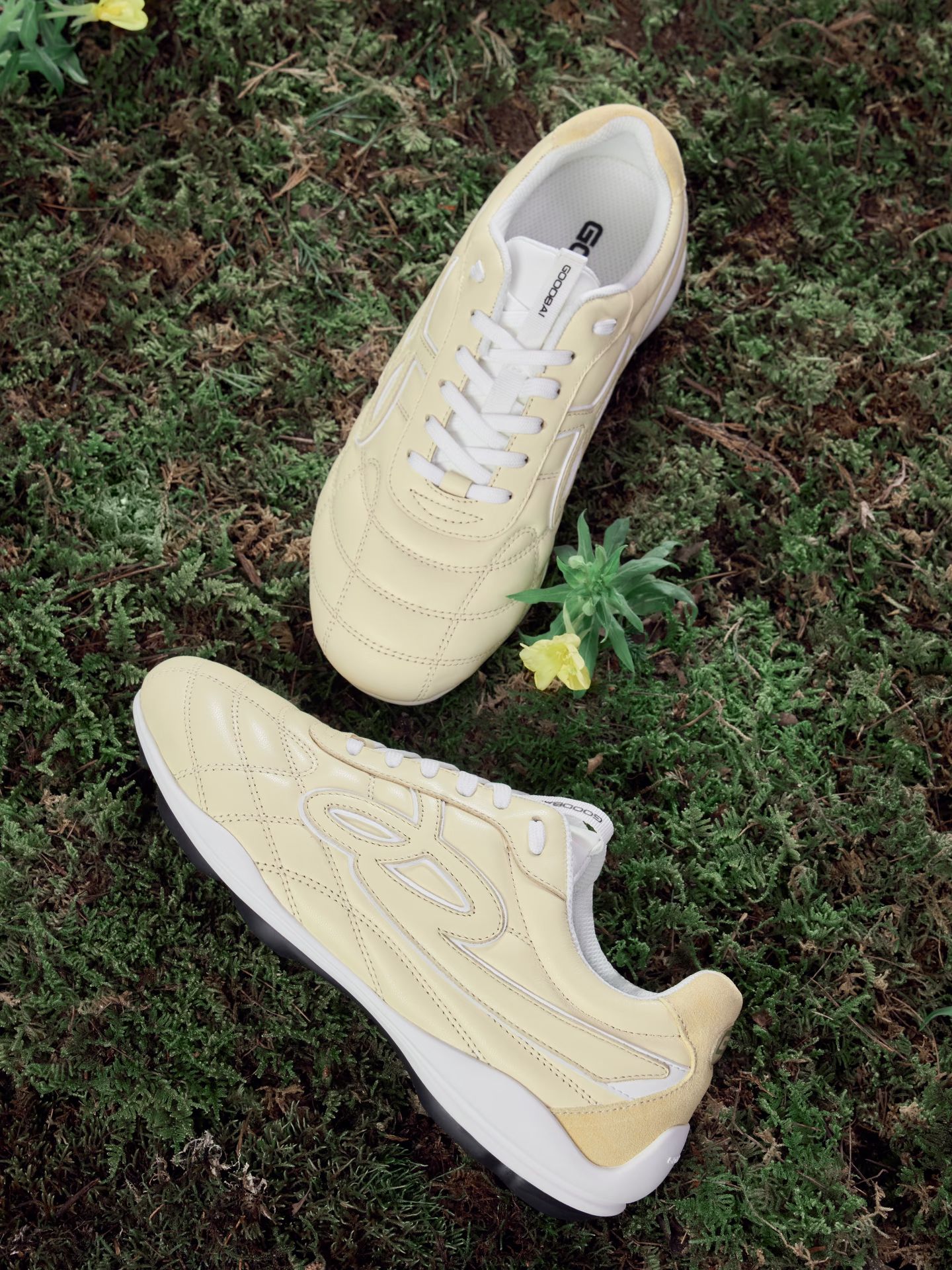 芦笋绿 云雾色 牡蛎白 低帮 系带 皮革  - VALI鞋履AI设计主图