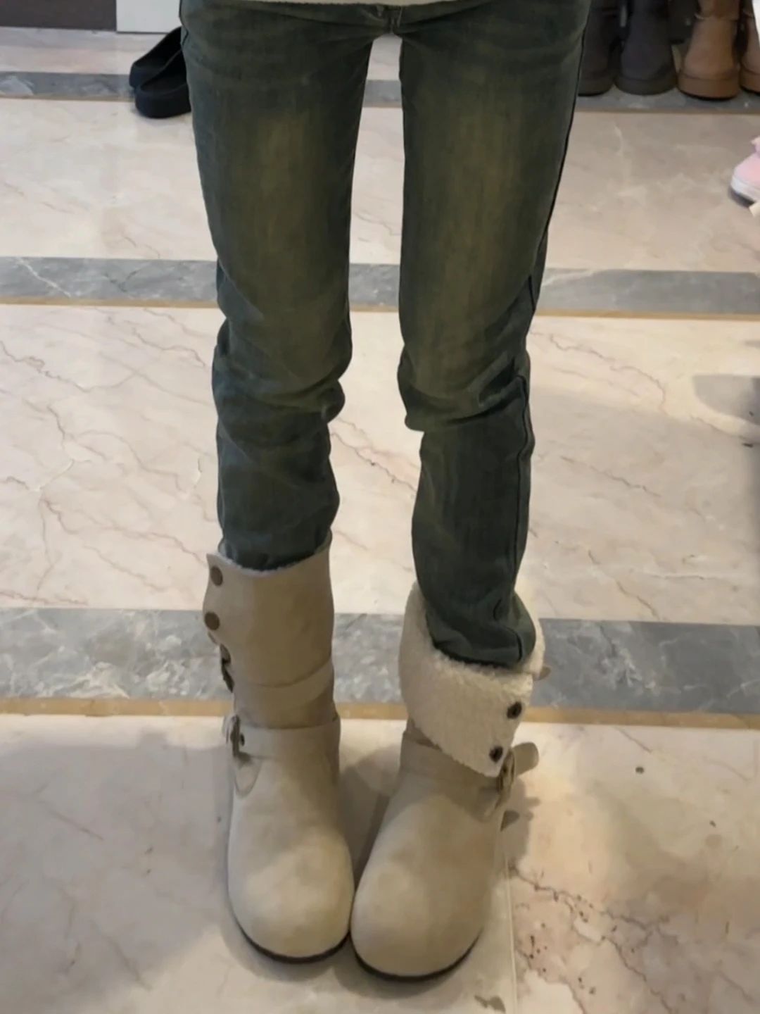 牛仔面料 满印&循环 洗水 松香色 灰黑绿 冬苔绿  - VALI鞋履AI设计主图