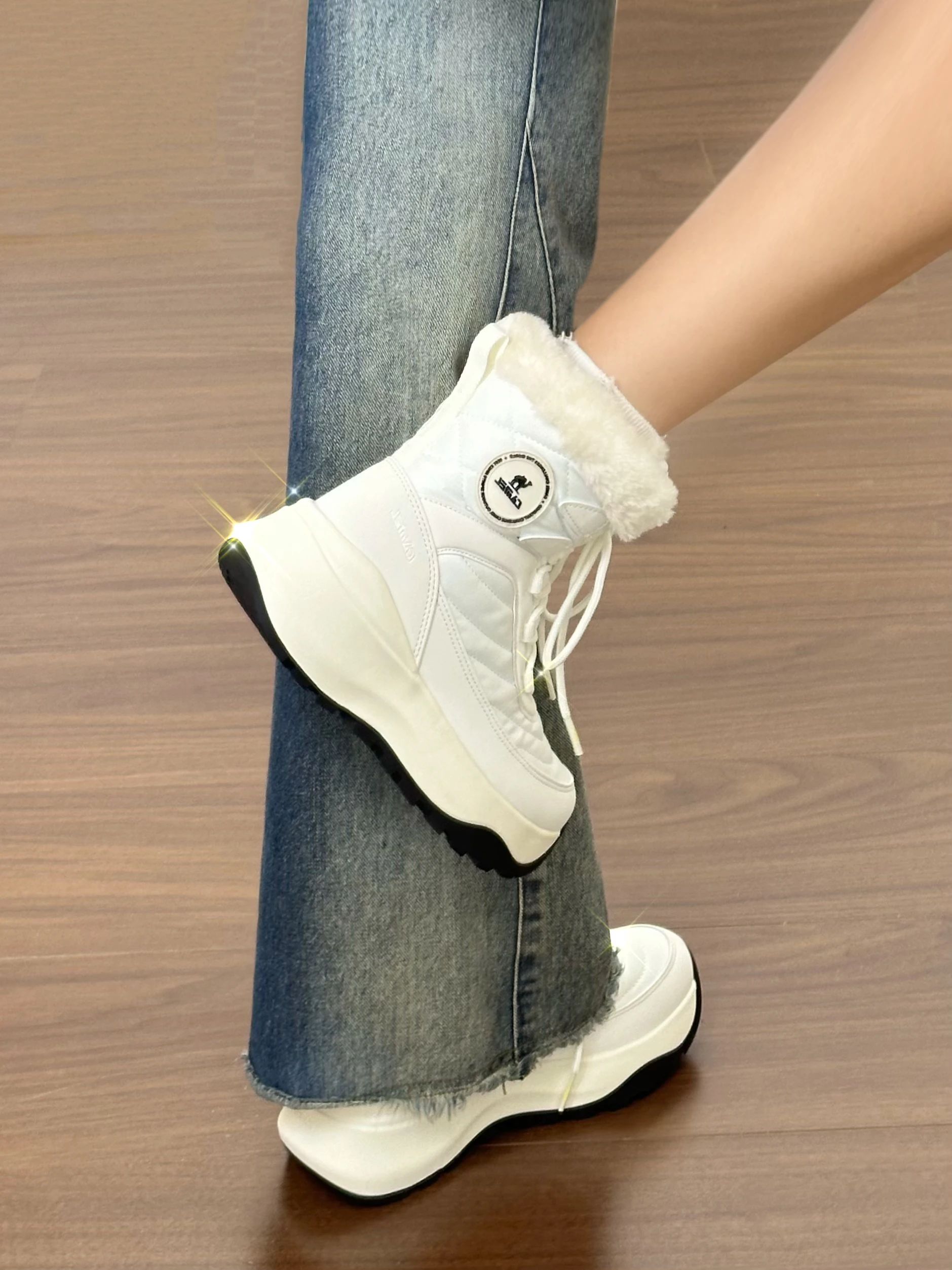 甜玉米 婴儿爽身粉 阿芬宾舍犬 高帮 系带 皮革  - VALI鞋履AI设计主图