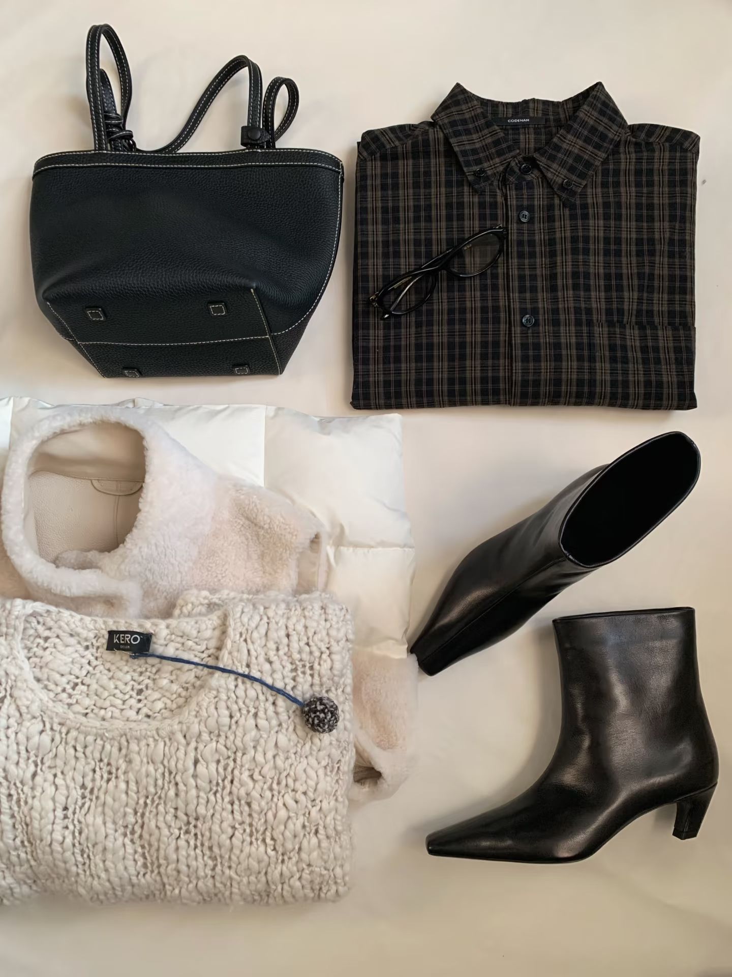 棉麻 H型 衬衫领 中长袖 基础袖 满印&循环 格纹/菱格 陨石色 橄榄黑 鳇鱼色 基础扣饰  - VALI鞋履AI设计主图