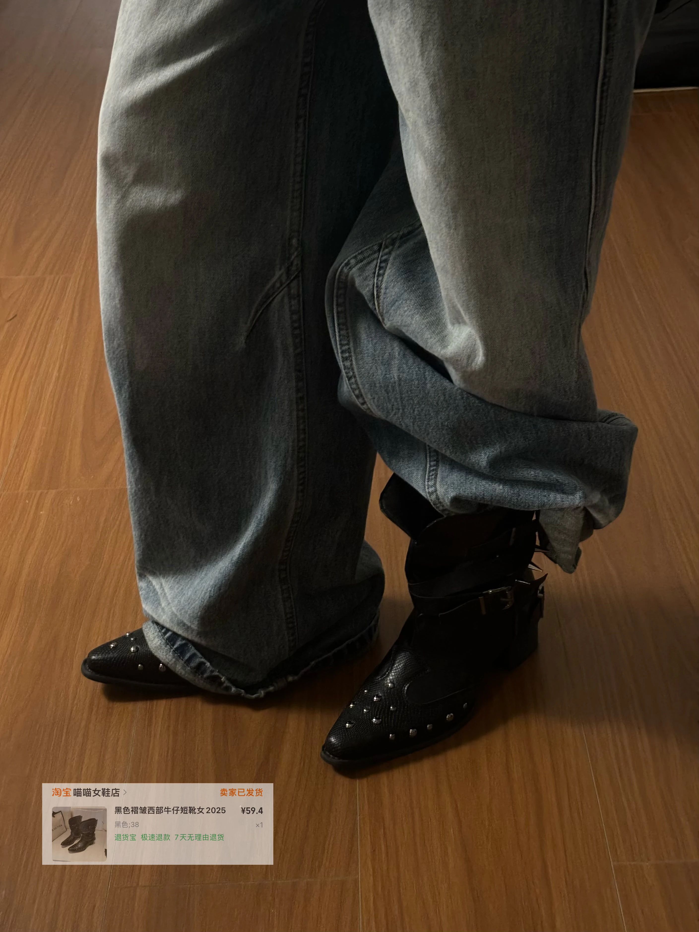 陨石色 尖头 袢扣 皮革  - VALI鞋履AI设计主图