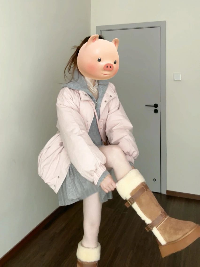 防护功能 O型 翻领 中长袖 棉羽绒袖 满印&循环 绗缝 海盐 全粉色 贝壳色 基础扣饰 基础拉链 甜妹风 甜美  - VALI鞋履AI设计主图