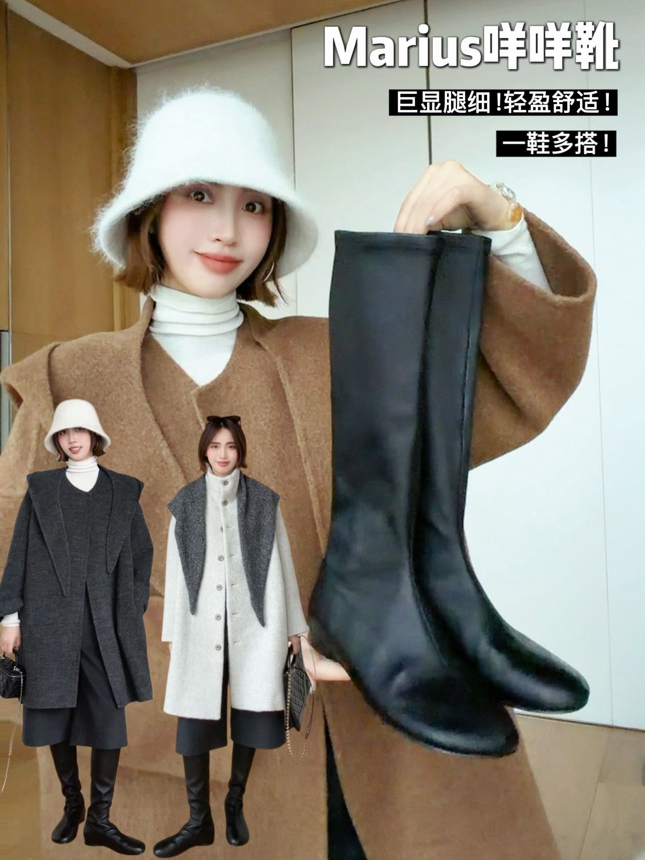 高跟 粗跟 阿芬宾舍犬 深板岩色 魔法森林 圆头 皮革  - VALI鞋履AI设计主图