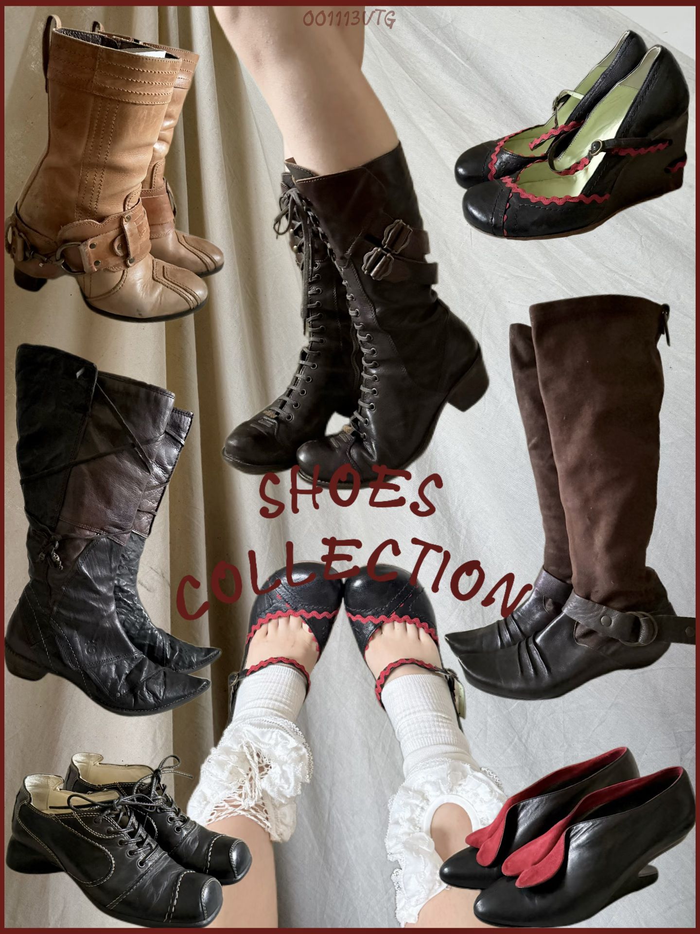 粗跟 咖啡褐色 深洞 栗色 皮革  - VALI鞋履AI设计主图