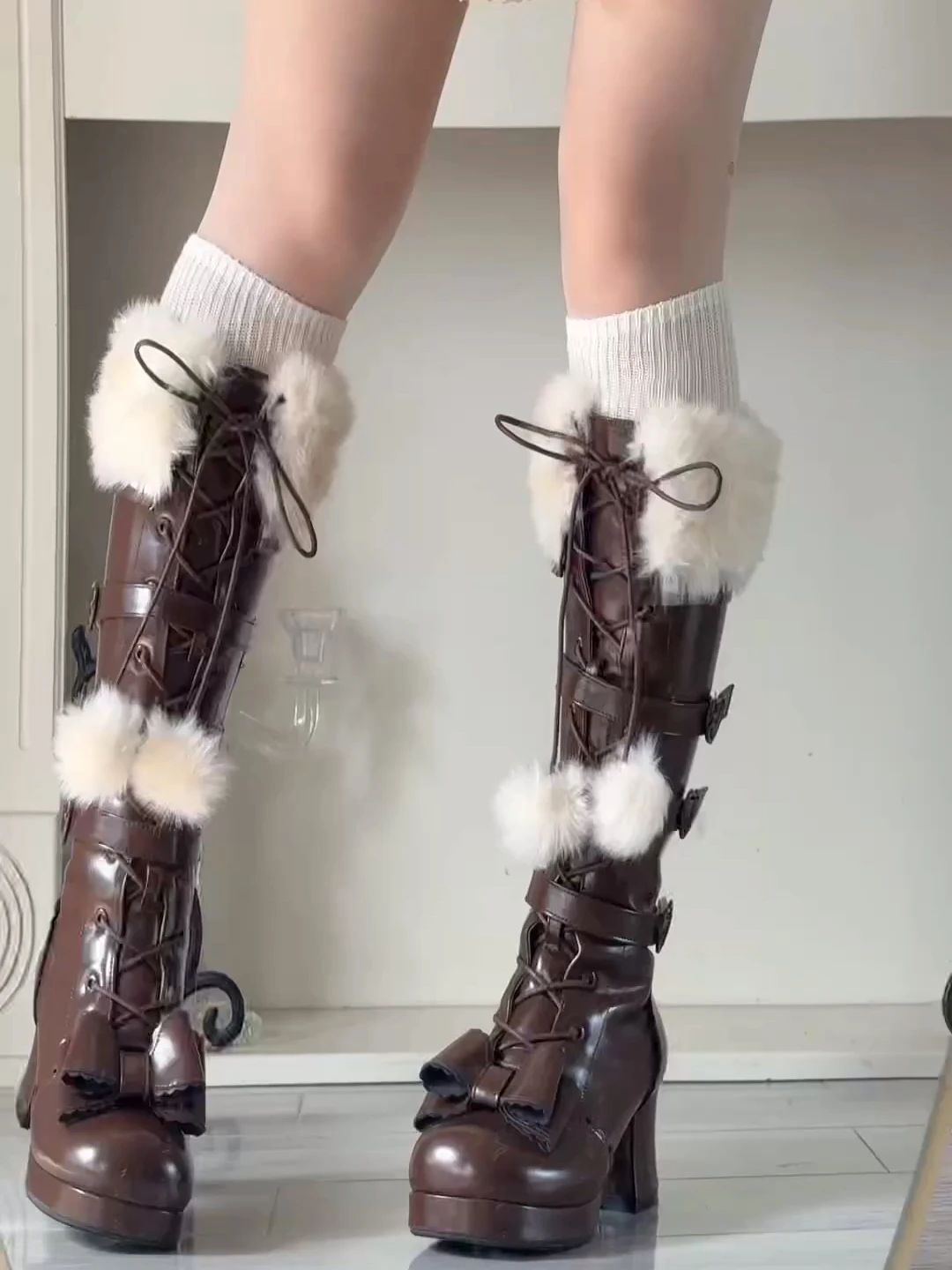 黑豆色 巧克力梅 胡椒色 圆头 皮革  - VALI鞋履AI设计主图