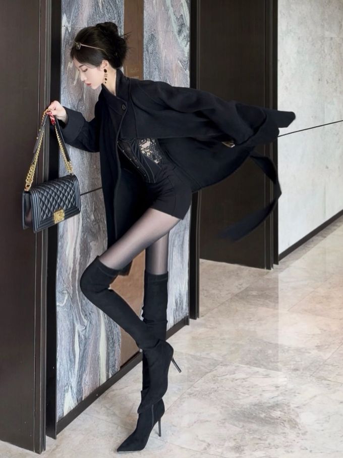 H型 基础袖 蓝黑色 