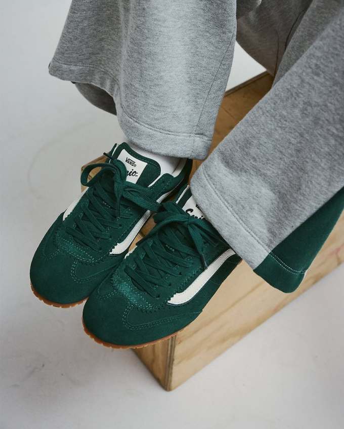 植物园色 雨林 月桂果绿 系带 皮革 