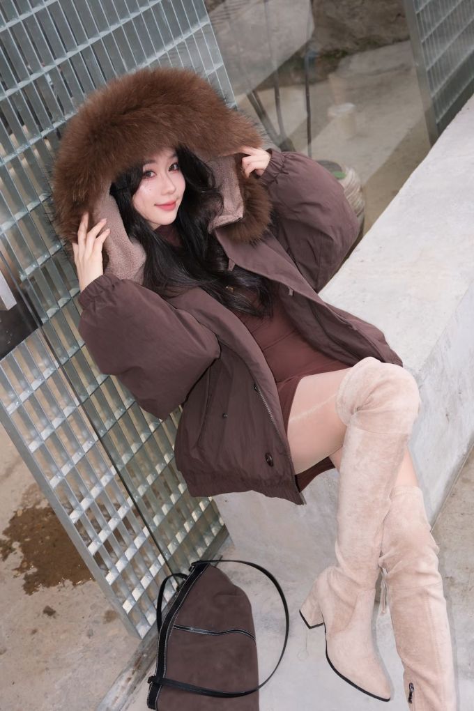 防护功能 O型 棉羽绒袖 爪哇色 石褐色 葡萄干色 毛条 基础扣饰 