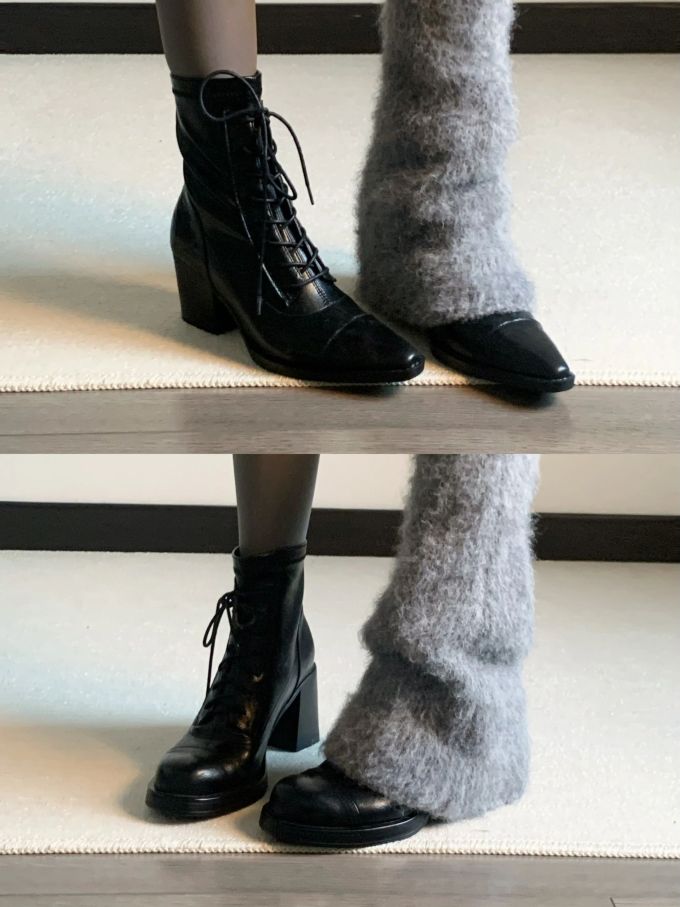 尾气黑 黎明灰 幻蓝色 系带 皮革 