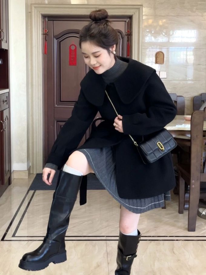 呢绒 H型 基础袖 开衩 男中音蓝 复古靛蓝 韩系休闲 休闲 