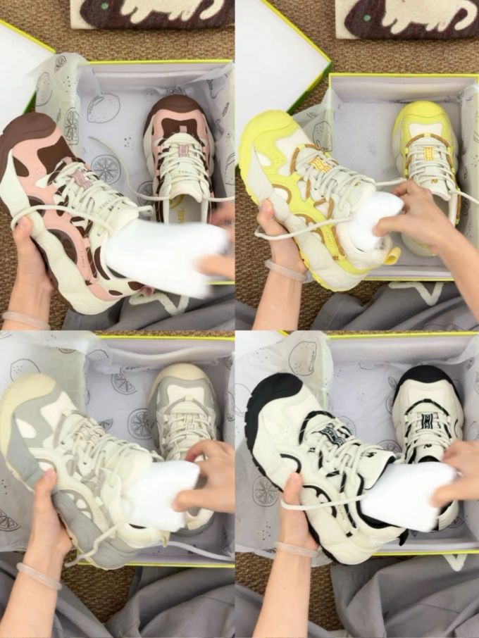 甜玉米 奶油奶油 深洞 低帮 系带 