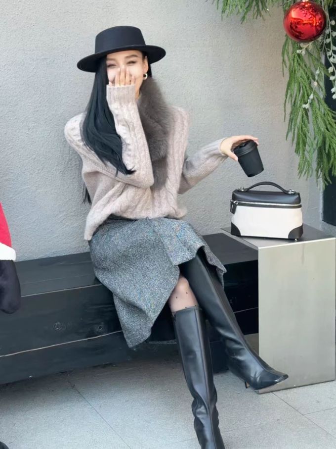 毛纺 基础袖 细针 提花-绞花 丁香灰粉 钢丝灰 蛋白石灰 淑女 