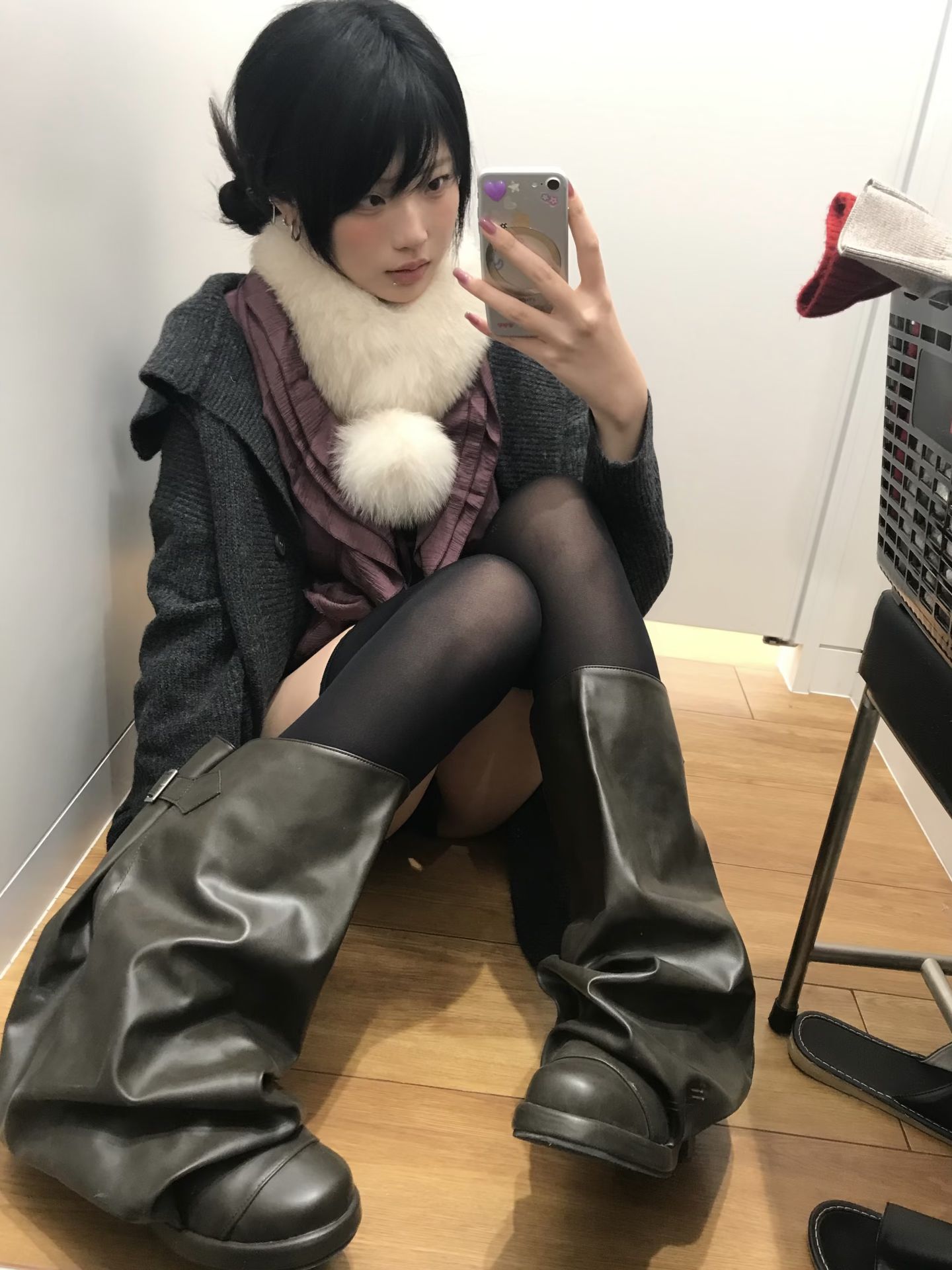 呢绒 H型 基础袖 踢踏舞鞋色 黑咖啡色 胡椒色 基础扣饰  - VALI鞋履AI设计主图