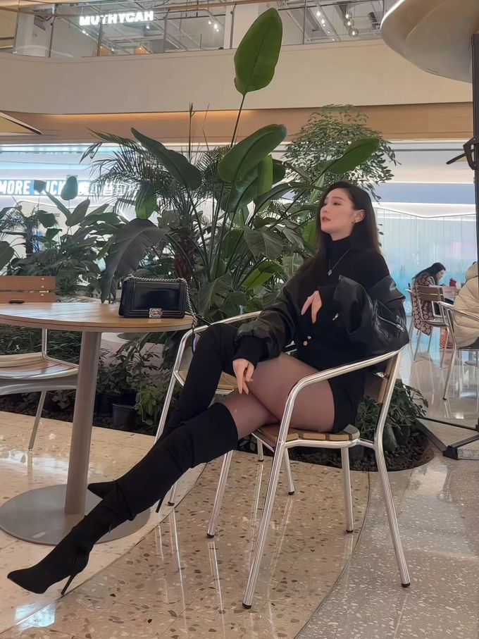 停电色 尖头 皮革 