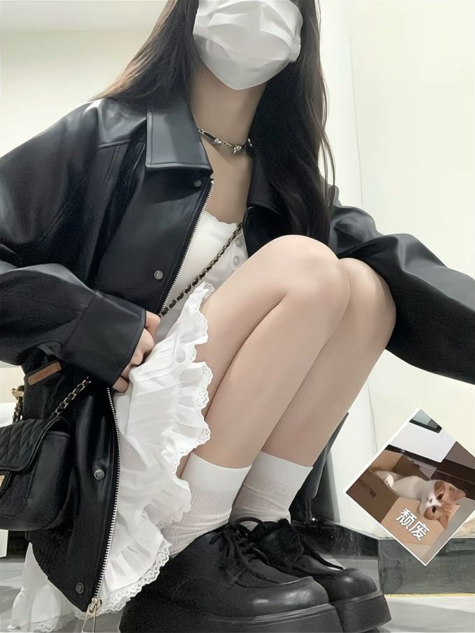 皮革面料 H型 翻领 中长袖 基础袖 燕尾服 蒸气灰 初霜 基础扣饰 