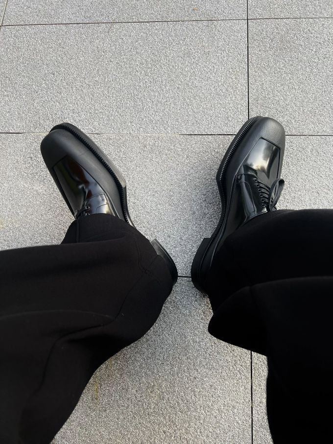 燕尾服 灰鲸 青铜色 圆头 皮革 