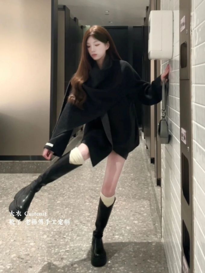 H型 立领 中长袖 基础袖 燕尾服 韩系休闲 休闲 