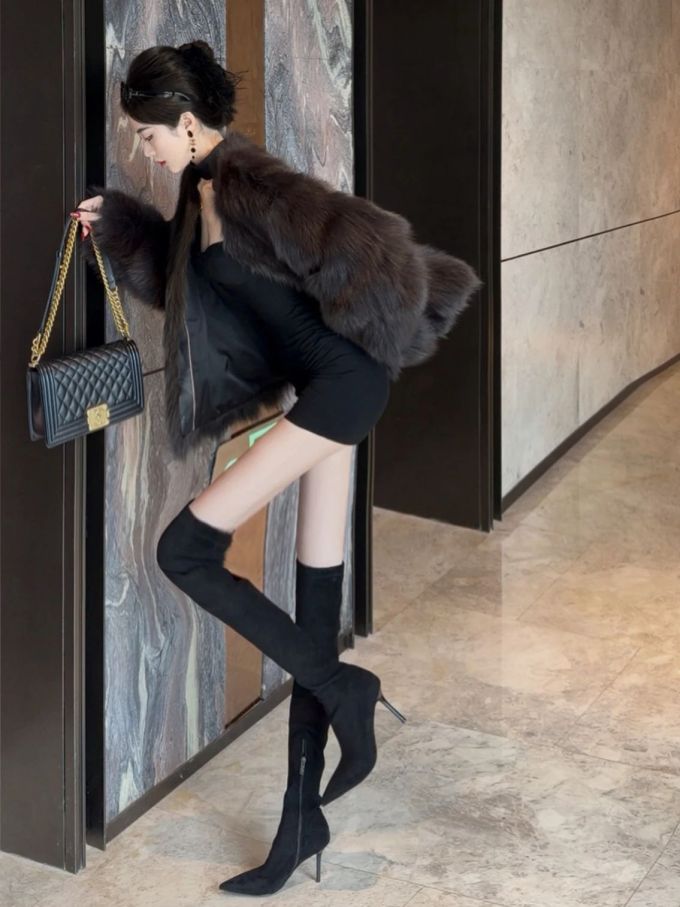 皮草面料 截短型 裘毛袖 停电色 鼹鼠色 不可穿透 毛条 