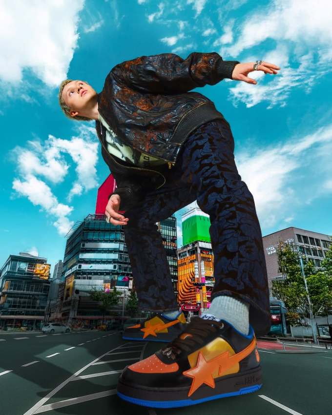 基础袖 满印&循环 印花 蓝黑色 咖啡褐色 