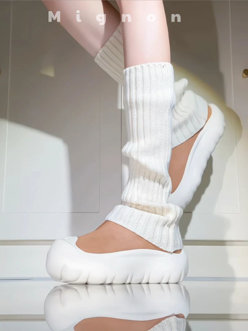 厚底 薄云 古裙衬 黎明蓝 圆头 中口鞋 皮革  - VALI鞋履AI设计主图