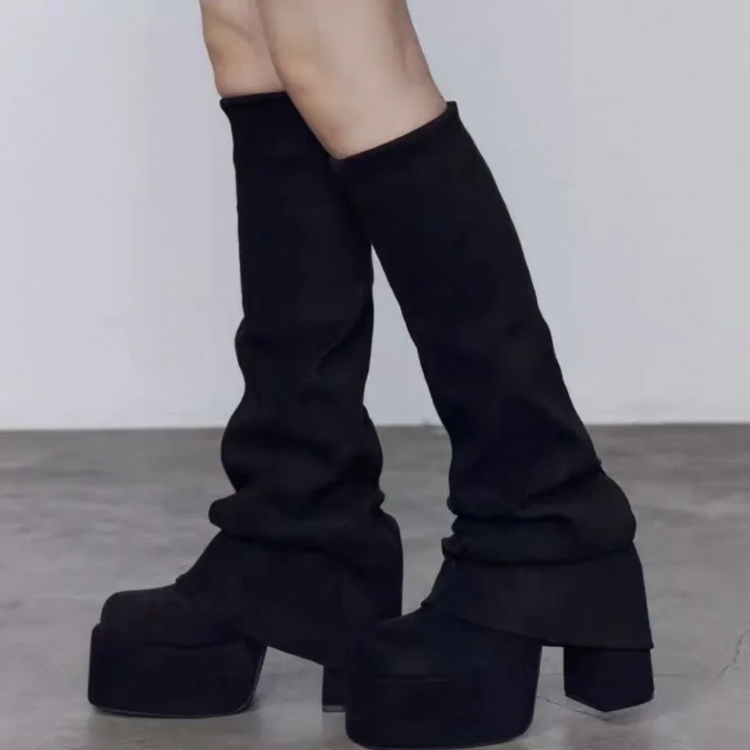 高跟 粗跟 男中音蓝 尖头 皮革  - VALI鞋履AI设计主图