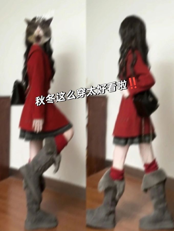 毛纺 连帽领 中长袖 基础袖 局部印染 庞培红 烧结砖色 熔岩瀑布 