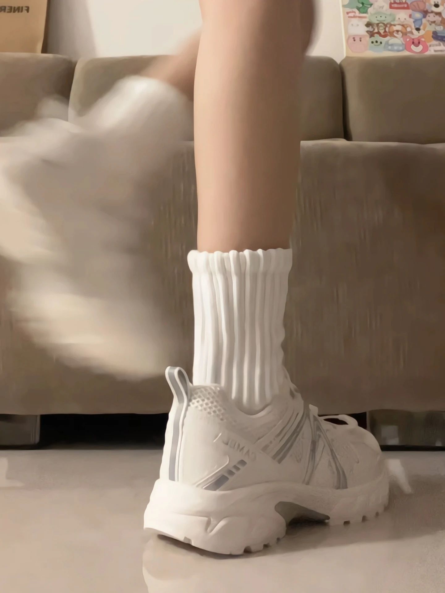 沙漠灰褐色 化石色 安静 低帮 系带 皮革  - VALI鞋履AI设计主图