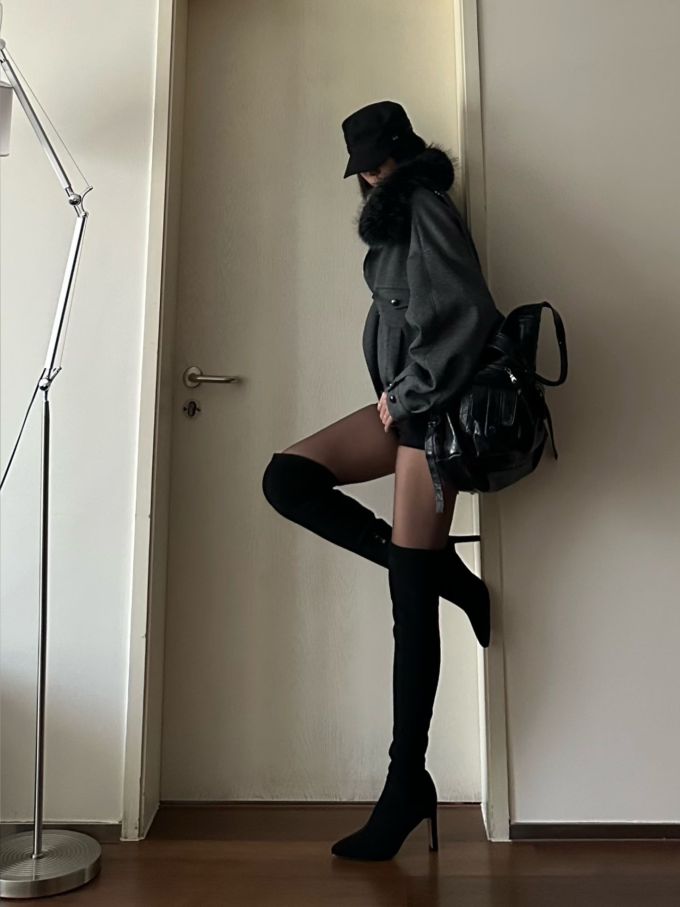 燕尾服 尖头 皮革 