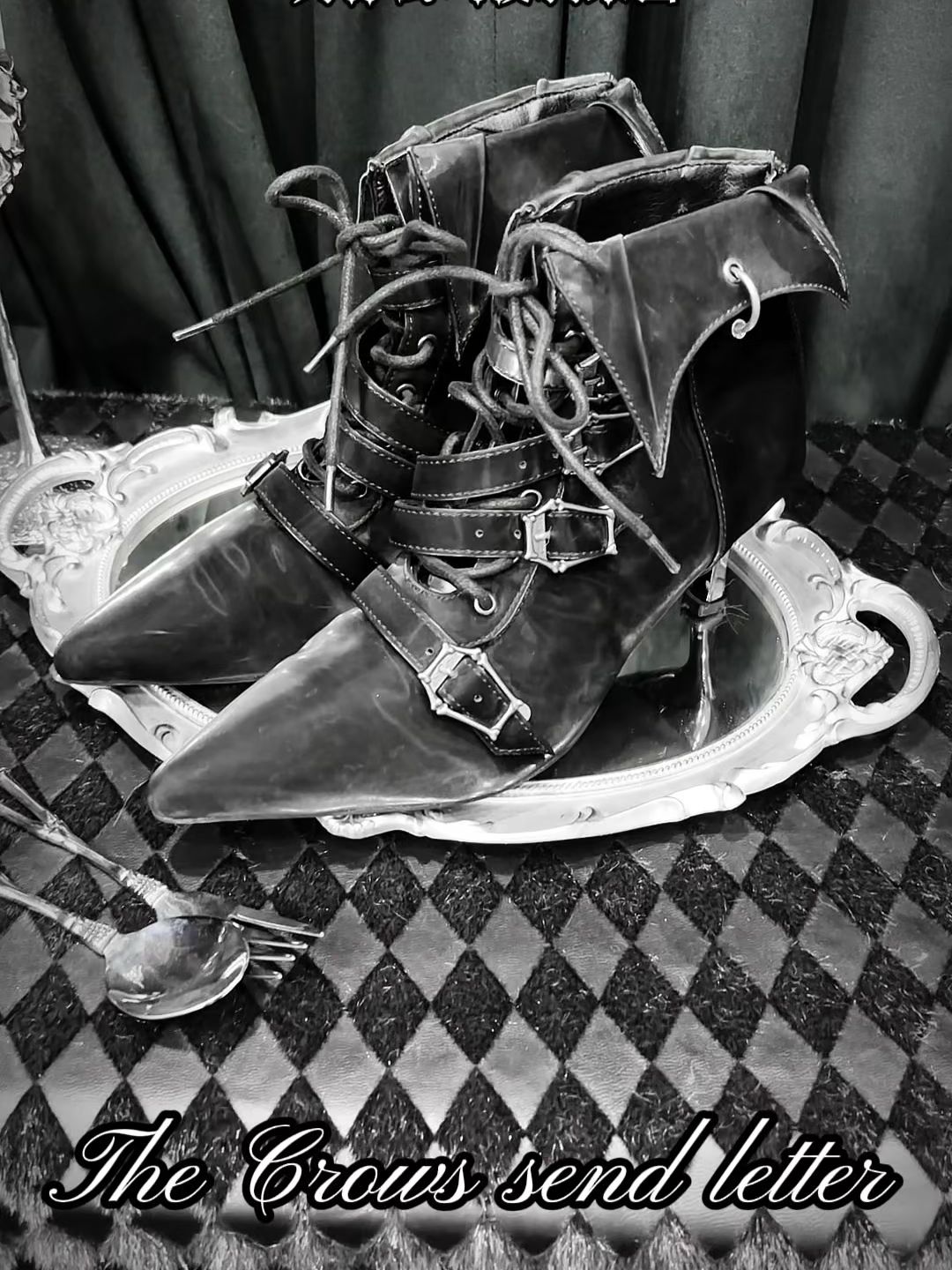 陨石色 青铜色 火山灰 尖头 系带 皮革  - VALI鞋履AI设计主图