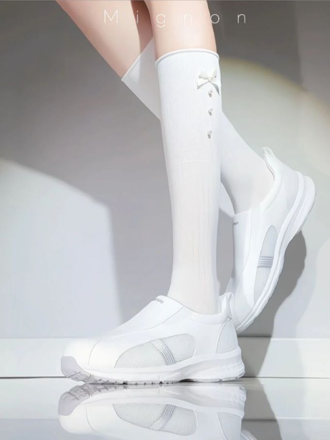 灌浆 亮白 古裙衬 低帮 