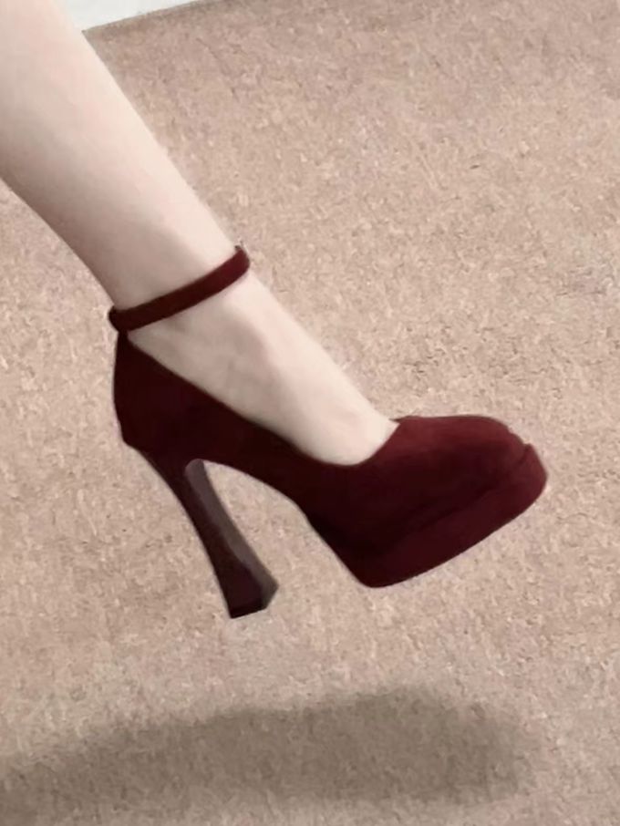 番茄干色 香槟粉 西拉葡萄色 浅口鞋 