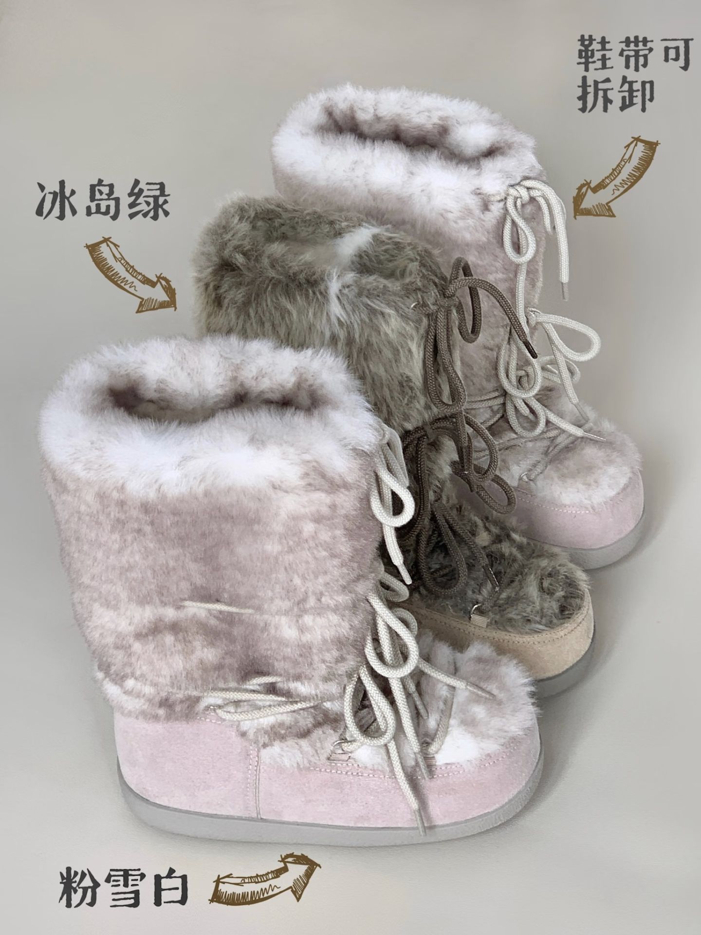 淡灰紫色 玫瑰灰 灰色迷雾 圆头 皮革  - VALI鞋履AI设计主图