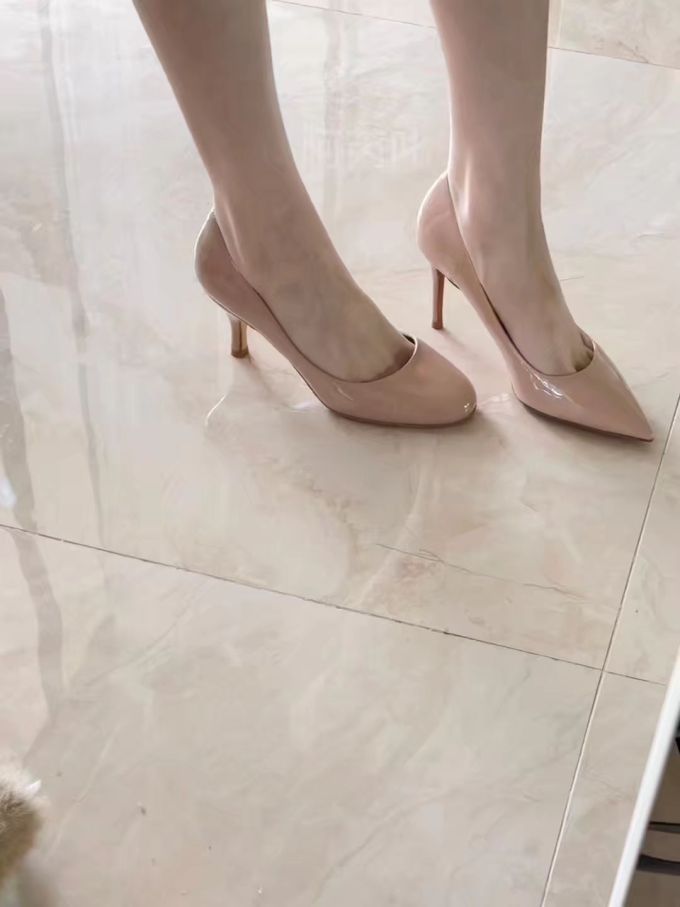 高跟 细跟 赭石壁画 姜脆饼干色 红褐粉 低帮 一脚蹬 浅口鞋 皮革 