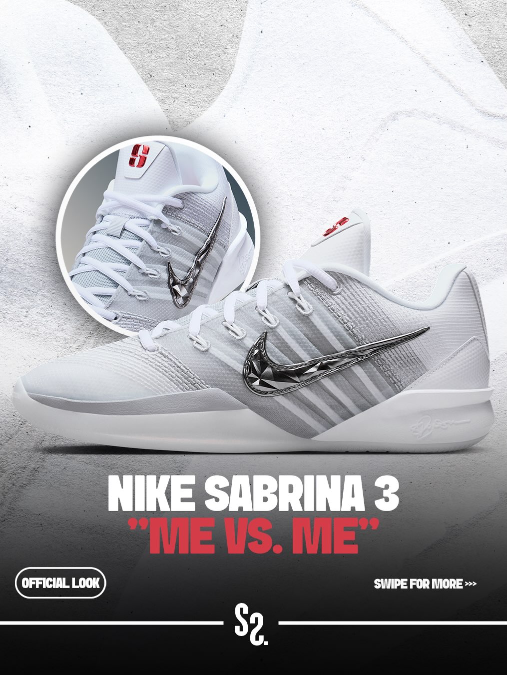 亮白色 糖粉 烛台银 低帮 系带 网面  - VALI鞋履AI设计主图