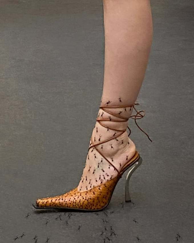 高跟 细跟 土褐色 热风色 焦糖咖啡色 无帮 皮革 