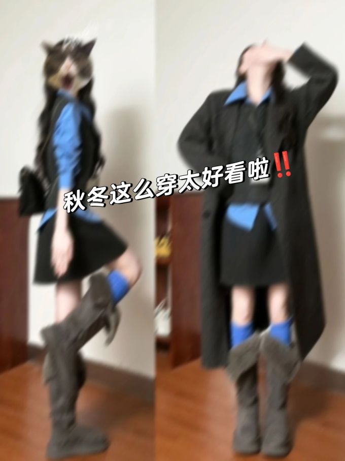 正装面料 H型 翻领 中长袖 基础袖 深洞 墨黑色 薄云 基础扣饰 Miu系 