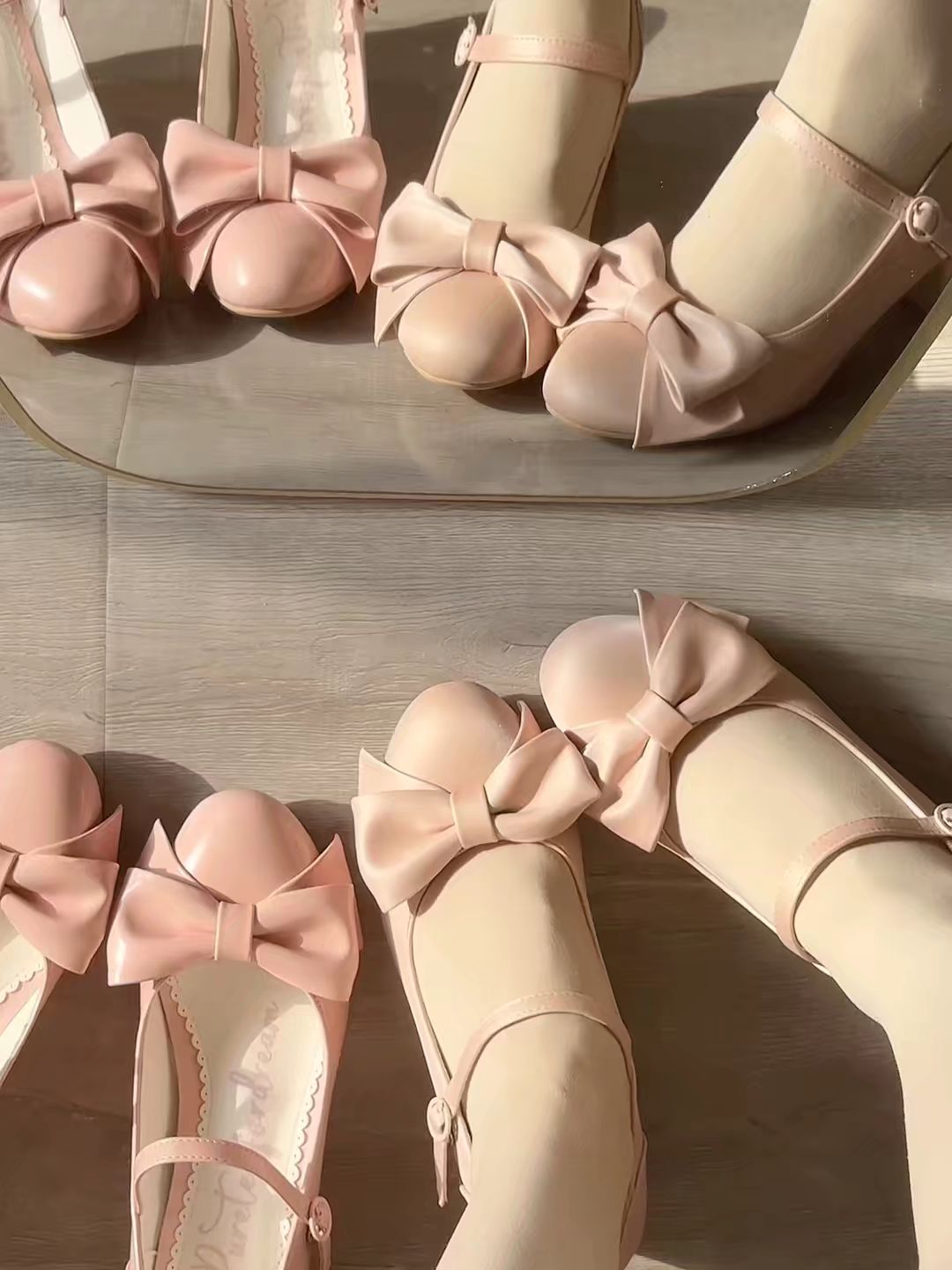 黎明色 嫩桃色 蜜瓜色 圆头 浅口鞋  - VALI鞋履AI设计主图