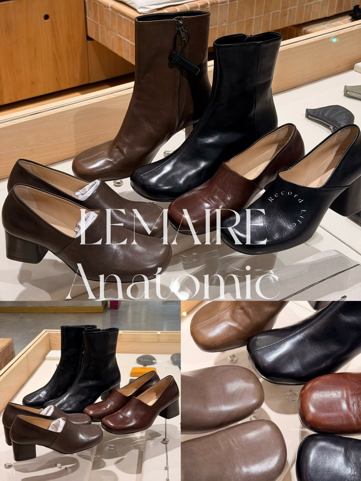 燕尾服 棕灰色 黄貂鱼 方头 拉链 皮革  - VALI鞋履AI设计主图