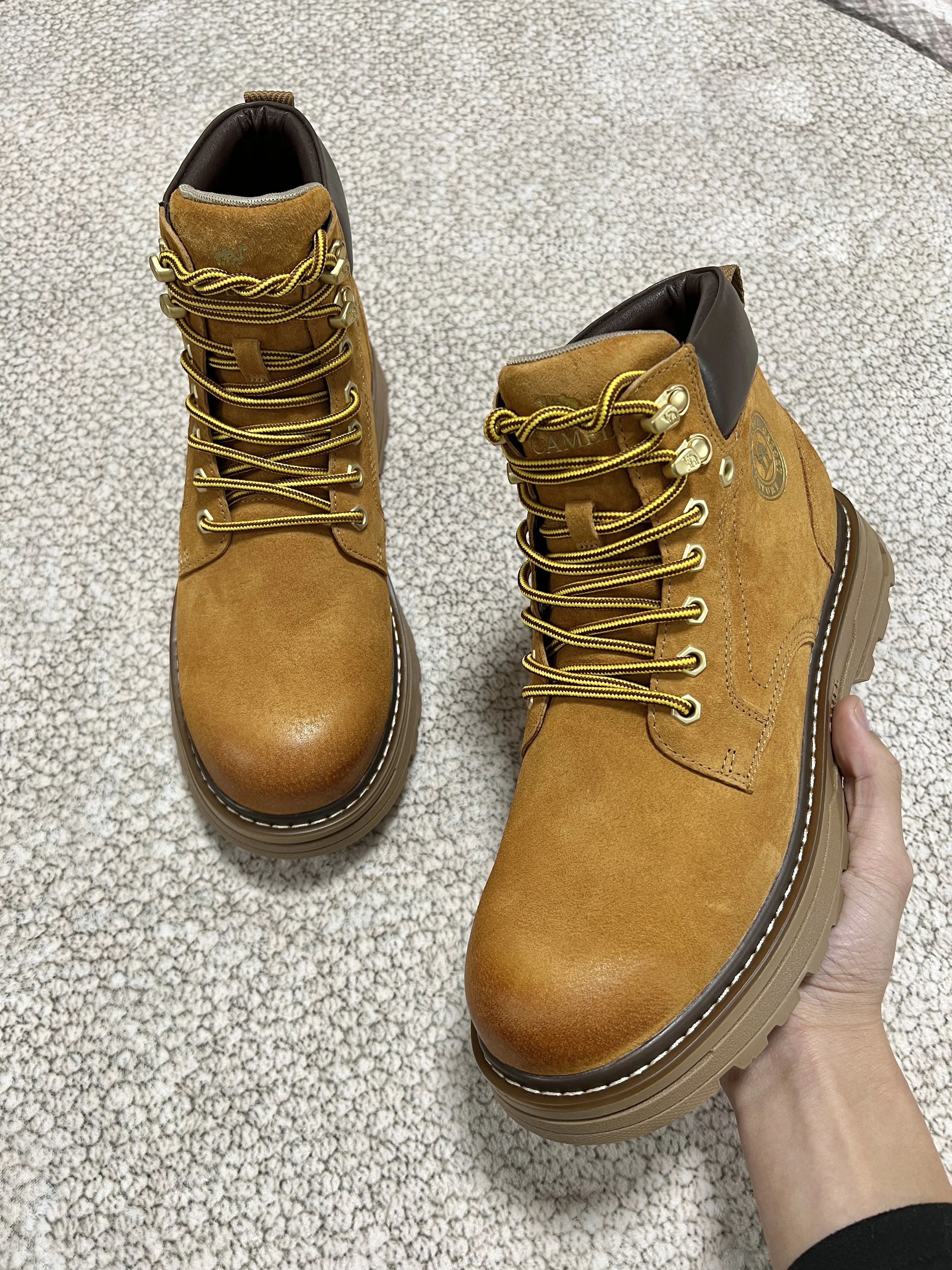 僧袍色 橄榄酱色 水仙色 圆头 皮革  - VALI鞋履AI设计主图