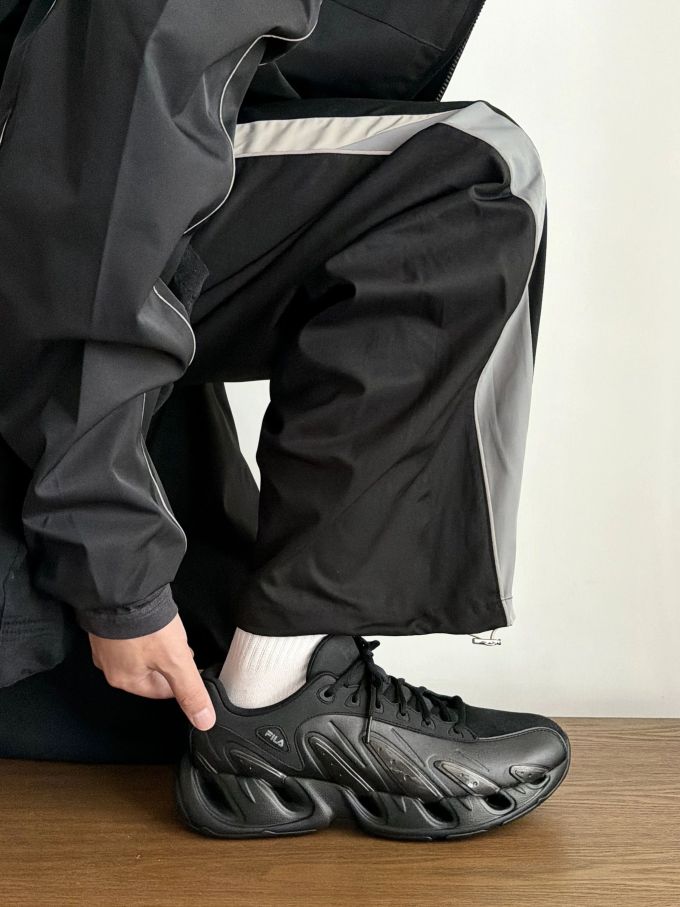 深洞 夜雾色 灯黑 低帮 系带 皮革 