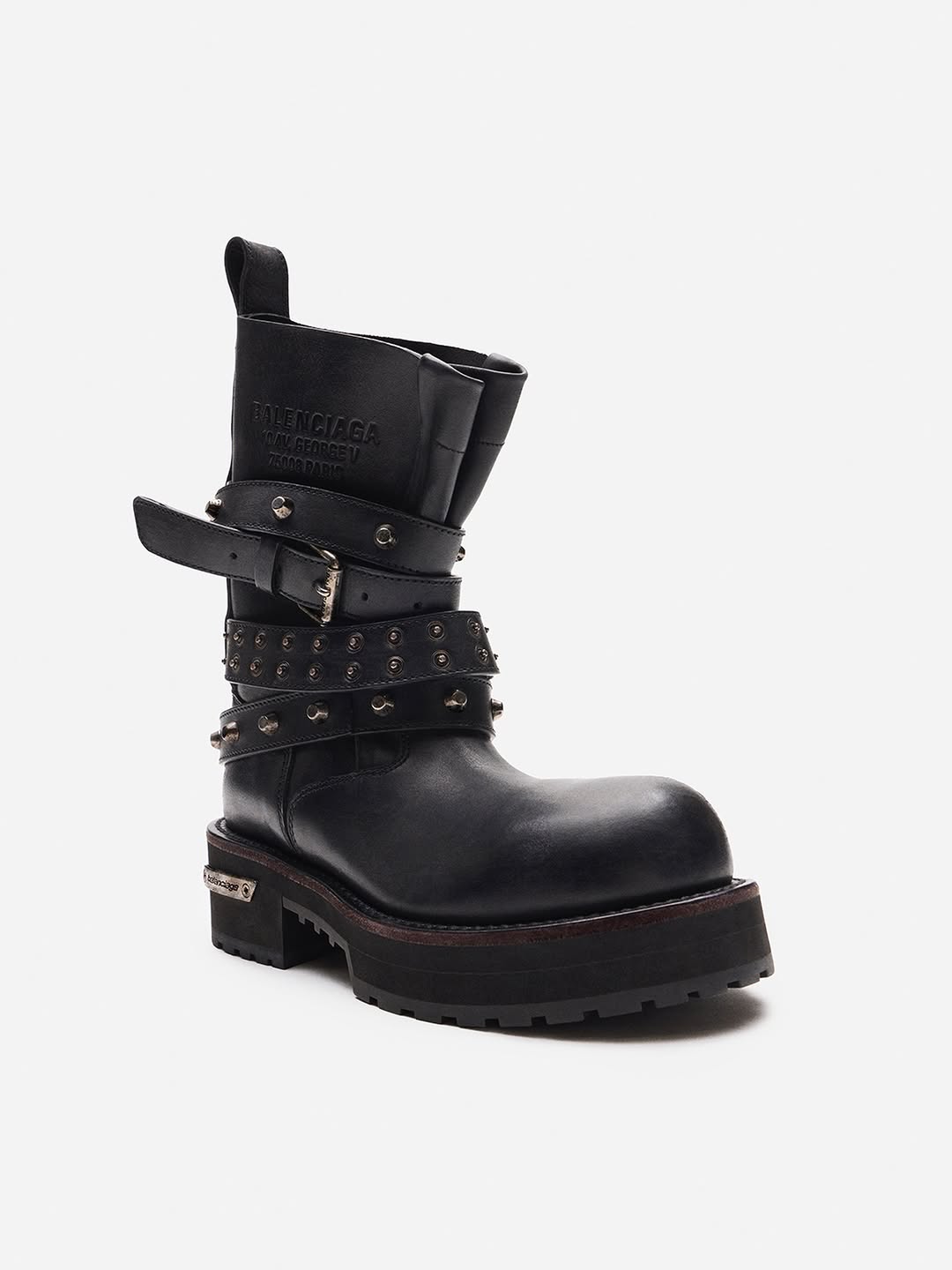 停电色 不可穿透 黑咖啡色 圆头 皮革  - VALI鞋履AI设计主图