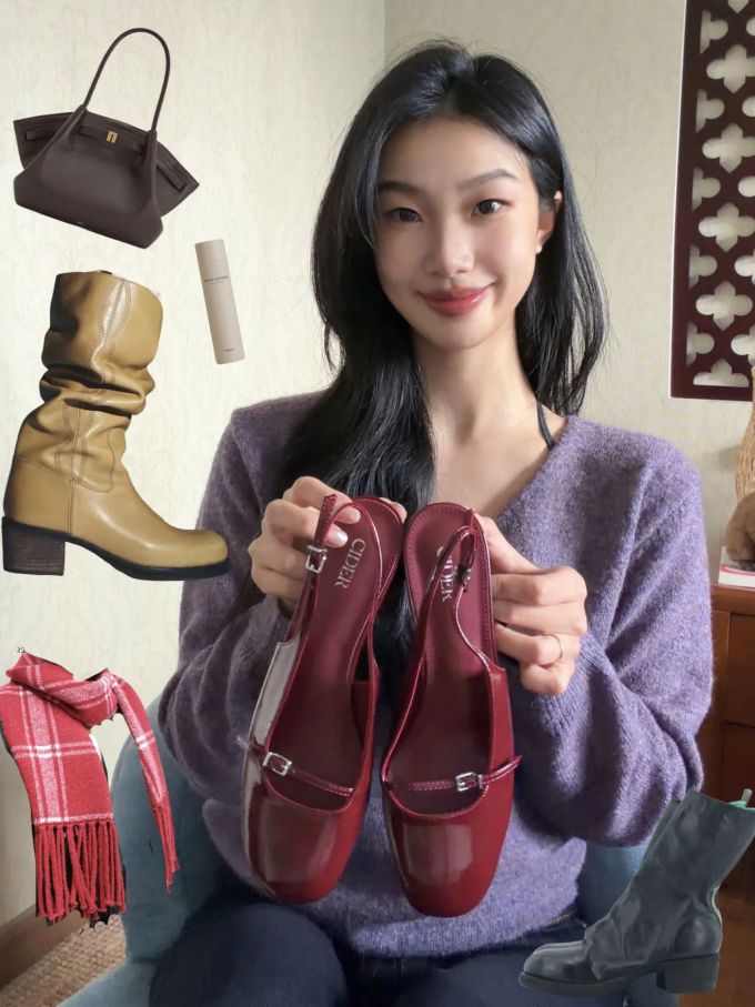 毛纺 圆形领 中长袖 基础袖 细针 深井黑 暗紫红 浅薰衣草色 