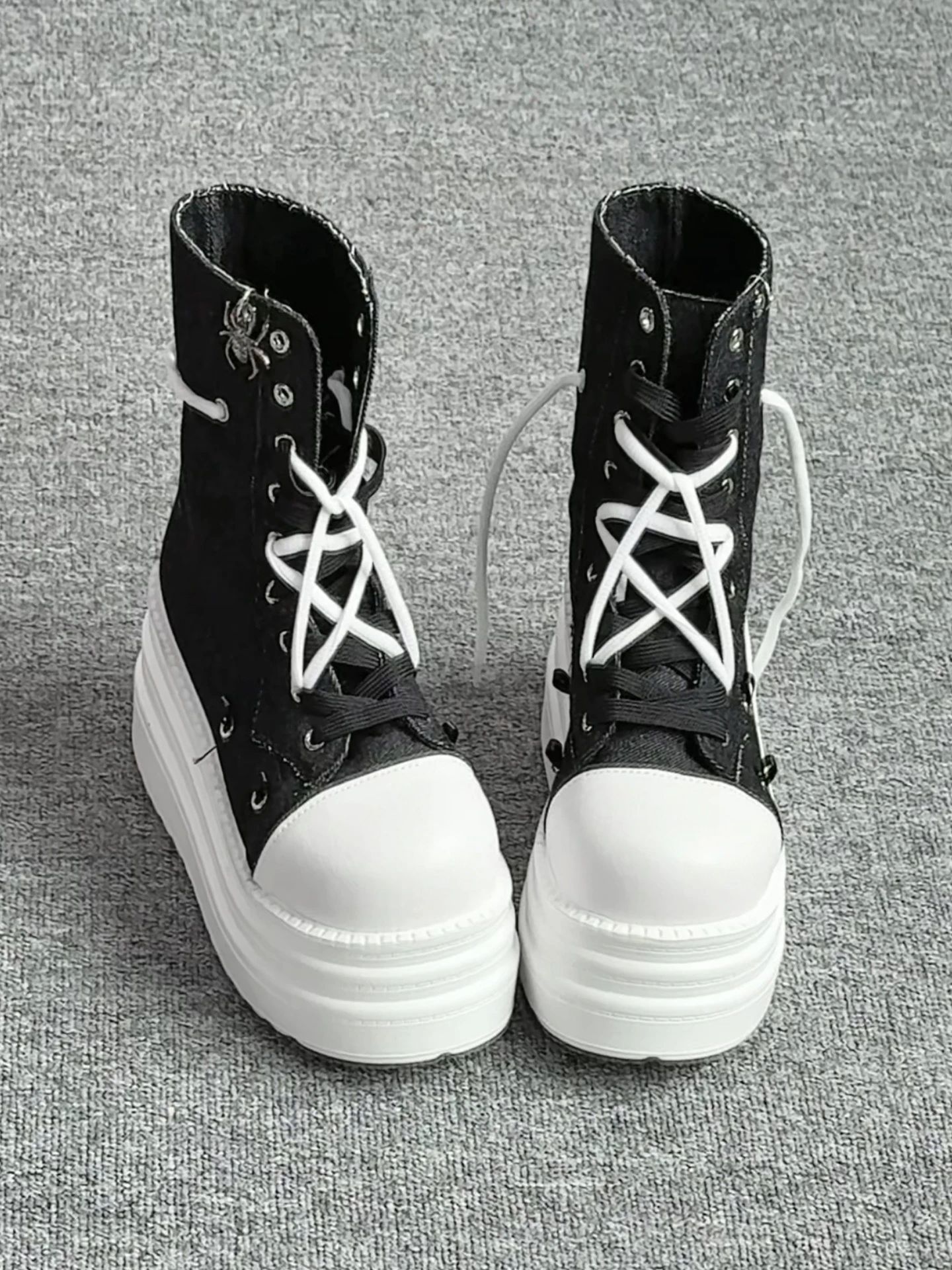 尾气黑 钟乳石 神秘蓝 圆头 高帮 拉链  - VALI鞋履AI设计主图