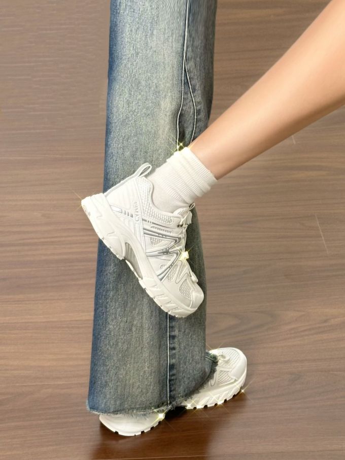 卡布奇诺泡沫 鹭白 冰淇淋色 低帮 系带 