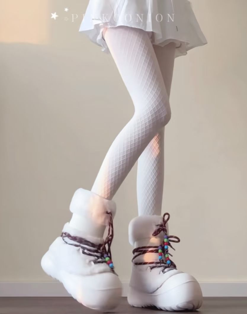 坡跟 亮白色 亮白 云雾色 圆头 皮革  - VALI鞋履AI设计主图