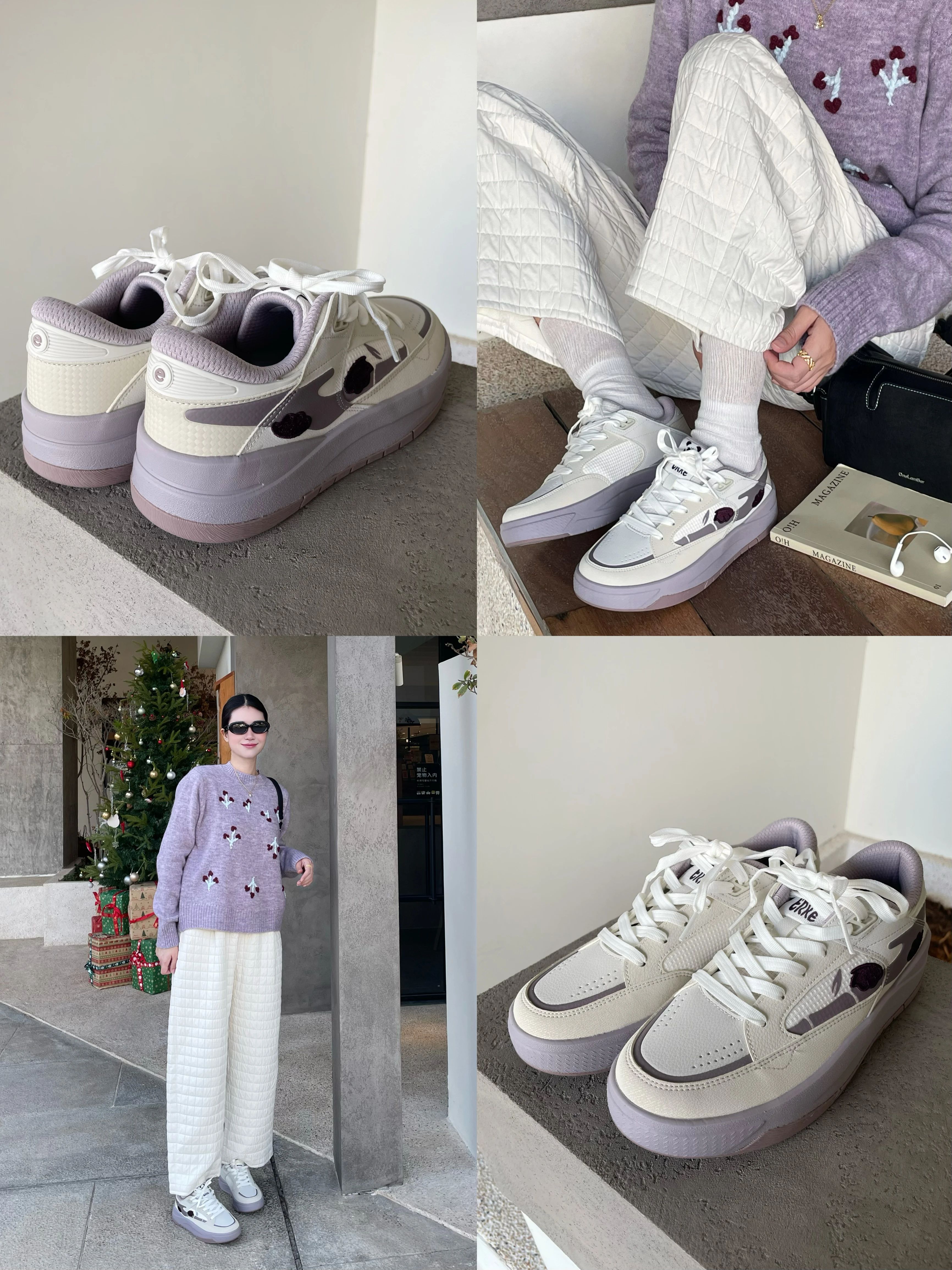 防护功能 满印&循环 绗缝 云白 神秘蓝 白云母  - VALI鞋履AI设计主图